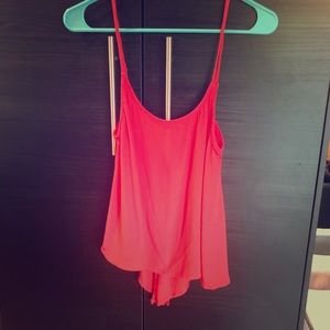 NWOT Bright Red/Coral Open Back Sling Top